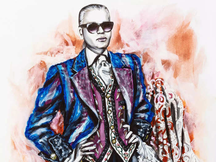 Another top sale was a portrait of Karl Lagerfeld by Gianni Versace selling for $107,206, soaring above its $567 expected value.