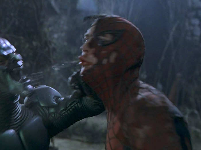 The SFX team had to tone down the gore of Spider-Man and Green Goblin