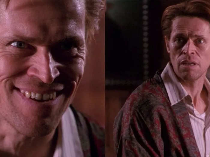 Dafoe wore prosthetic teeth for much of the film to play Norman Osborn, but his natural teeth could be seen when he tapped into the Goblin