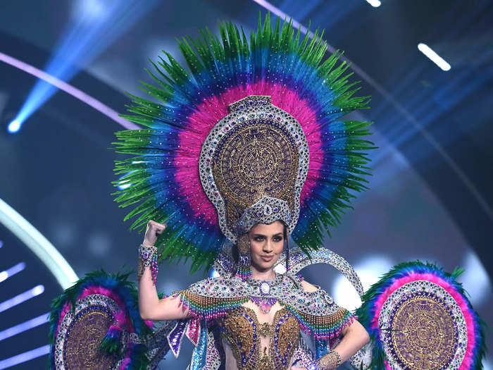 Miss Mexico Debora Hallal took inspiration from the Aztec people before her.