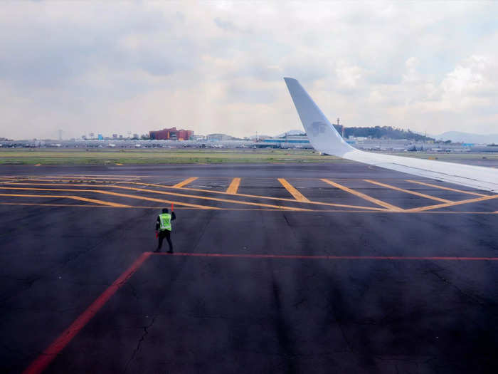 We quickly got underway once all passengers boarded and headed towards the runway, which was thankfully close by.