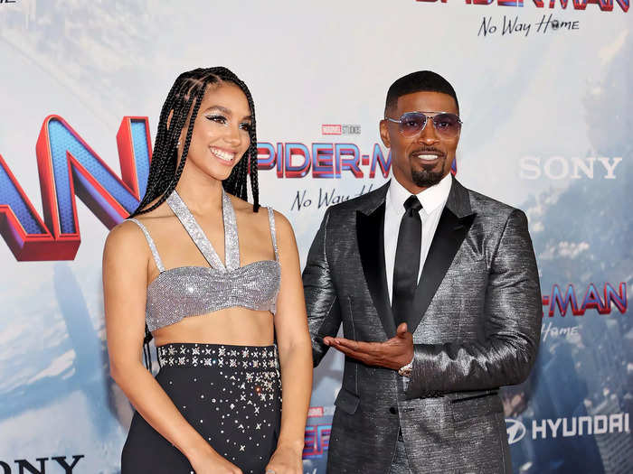 Foxx showed up on the carpet with his daughter, Corinne.