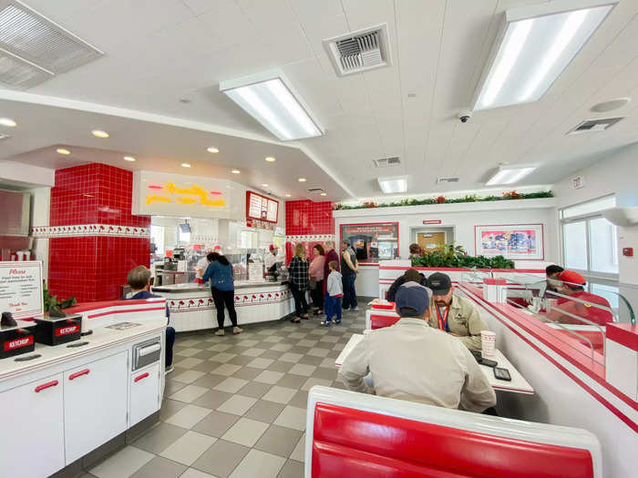 It was more crowded inside In-N-Out than at P. Terry