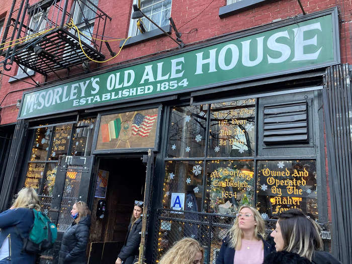 We turned the corner onto East 7th Street and arrived at McSorley