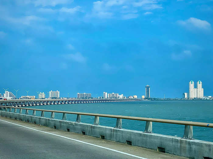 Our first glimpse of SPI was from the Queen Isabella Causeway.