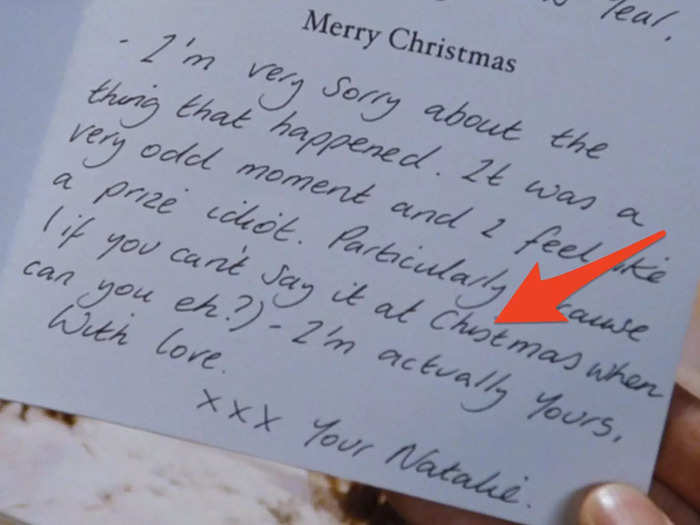 Natalie spells Christmas wrong in her holiday card.