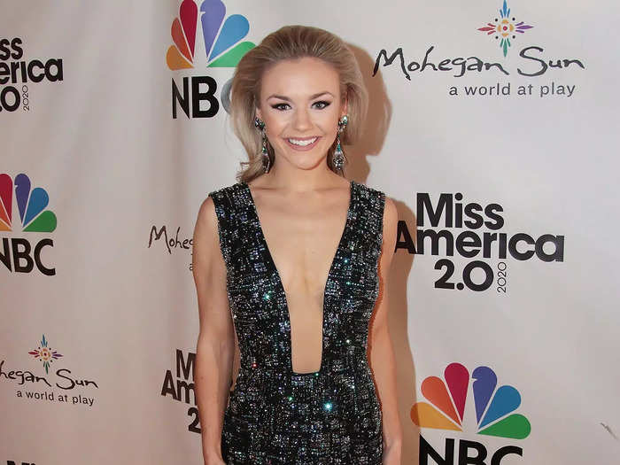 Miss District of Columbia Katelynne Cox sparkled in a black dress at the 2020 competition.