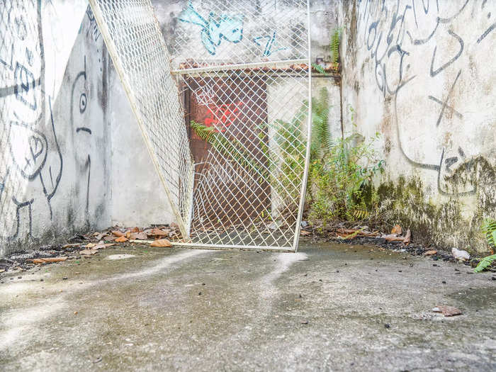 The view inside the structures was somewhat haunting and made me think about the animals that may have gotten stuck inside as hurricane waters filled their enclosures.