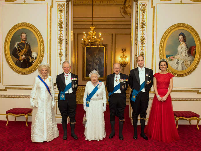 Christmas dinner at Sandringham is a black-tie affair, where women wear gowns and tiaras.