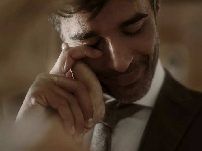 This groom in Apulia, Italy, was overwhelmed with emotion.