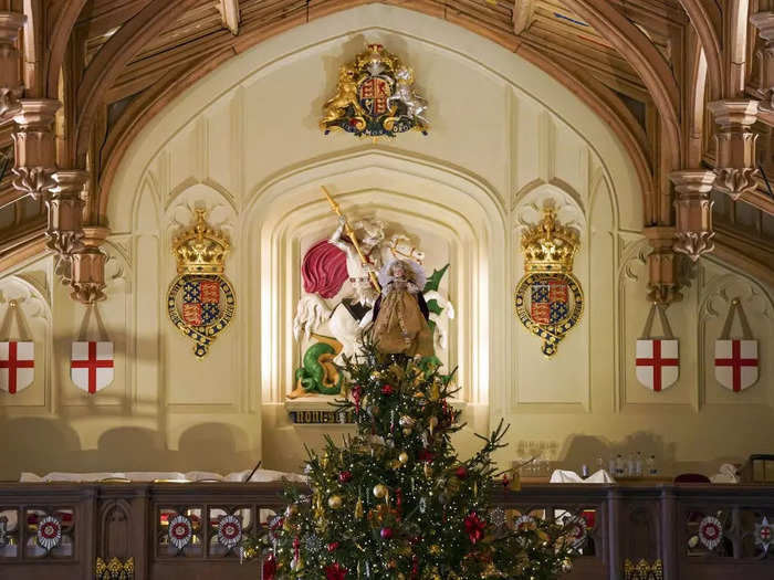 They topped the tree with a traditional angel figure.