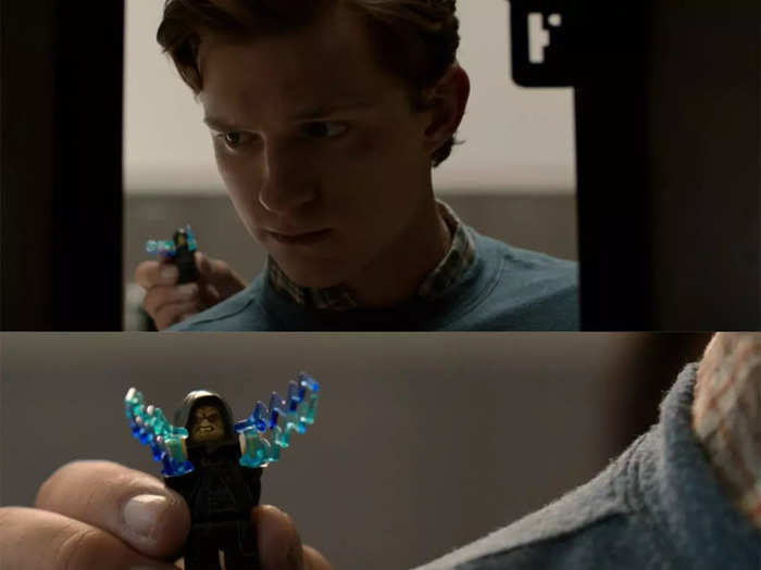 At the end of the movie when Peter moves into his new place on his own, he takes out a Lego figure of the "Star Wars" character Emperor Palpatine from one of his many boxes.