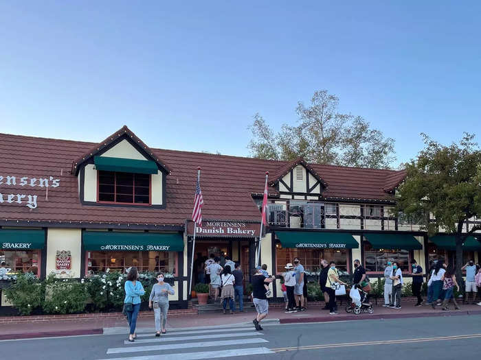 I saw a bakery almost everywhere I turned in Solvang, often accompanied by a long line of excited customers.