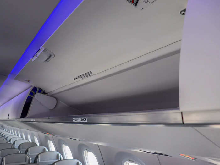 And the overhead bins open in a way that passengers don