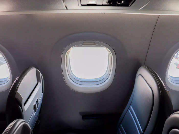 Windows are larger on the E2 generation aircraft than the previous generation, offering more natural light in the cabin and better views for travelers.