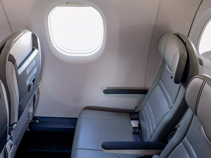 Seats with greater levels of pitch can offer greater amenities. A seat with 34 inches of legroom has enough space for, say, an adjustable headrest.