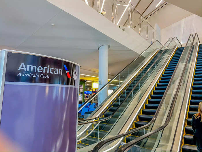 A new arrival in the terminal that opened along with the new gates is the American Airlines Admirals Club.