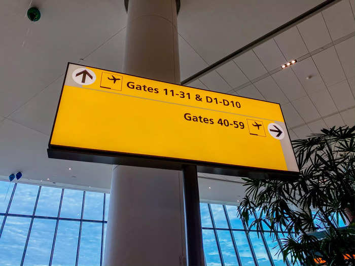 Two concourses in LaGuardia