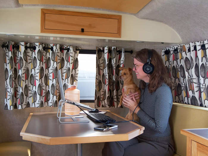 I also used my travel trailer to escape tight working quarters and used it as a second home office.