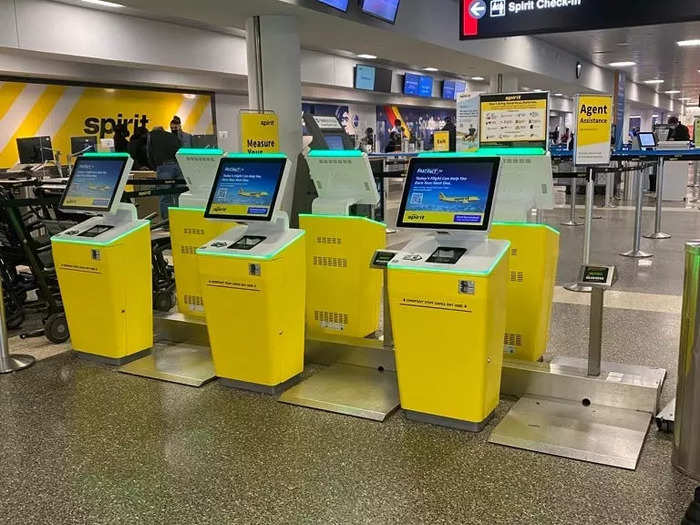 Overall, the check-in process was exactly the same as if I flew Spirit or Frontier. The kiosks and counter weren