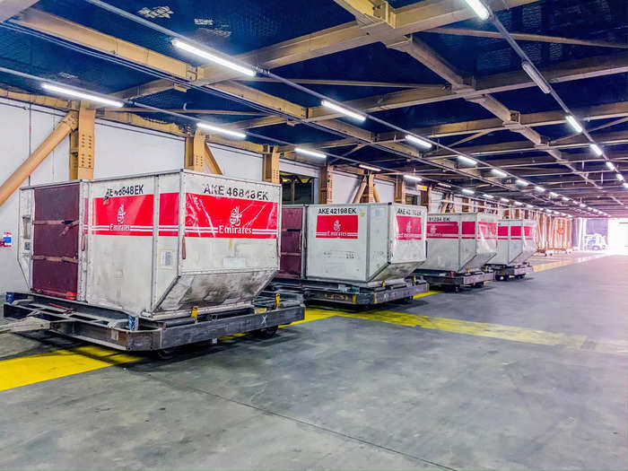 Just like how passengers have itineraries that link to a record locator number, packages have air waybills. Multiple air waybills can be stacked in a single container or pallet and air waybill numbers help staff to identify which packages go onto which flight.