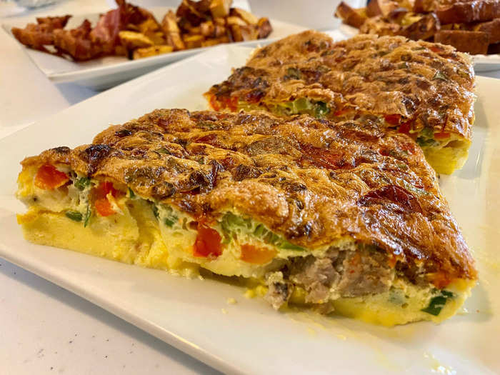 Frittatas are another great breakfast staple you can make in the air fryer.