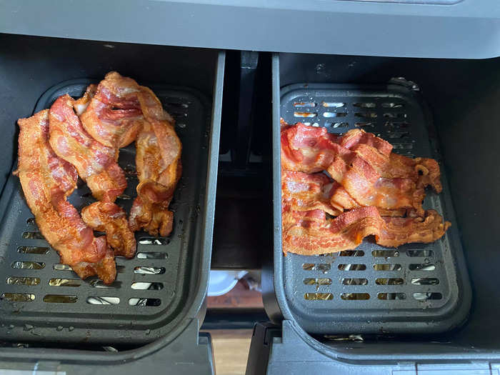 I will never make bacon without an air fryer again.