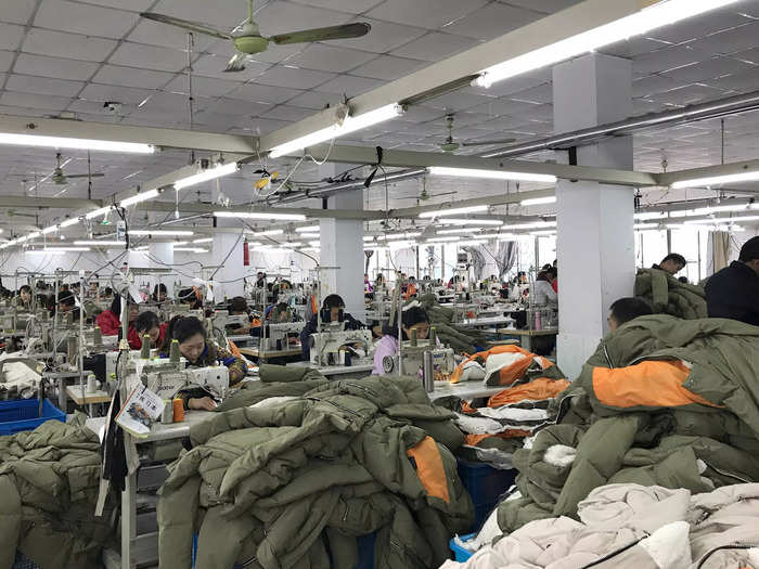 The famous Orolay coat is made at the company