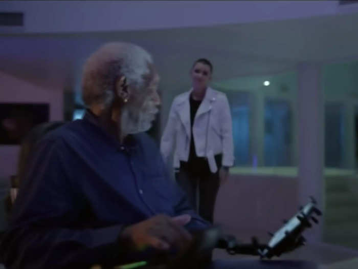 Morgan Freeman and Ruby Rose opposed each other in "Vanquish."