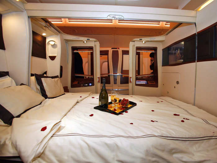 Singapore Airlines packed the plane with 12 first class suites, 60 business class suites, and 399 economy class seats.