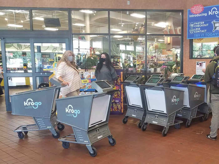 Siddiqui told me that in some stores, baby boomers had been the most enthusiastic early adopters, as they found the carts "much easier and a little bit more fun" than self-checkout.