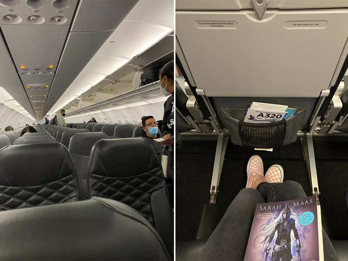 Once I sat down, I was pleasantly surprised to find that, even on an inexpensive airline, the seats were comfortable and I had plenty of legroom.