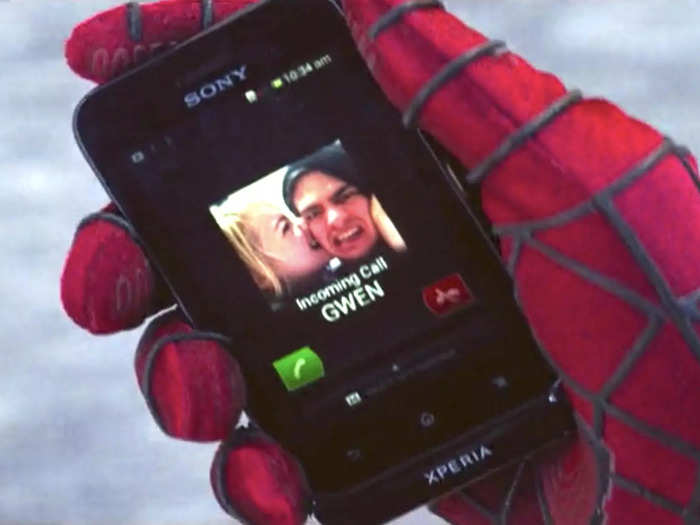 The contact photo that Peter has for Gwen in "The Amazing Spider-Man 2" is a silly selfie of the couple.