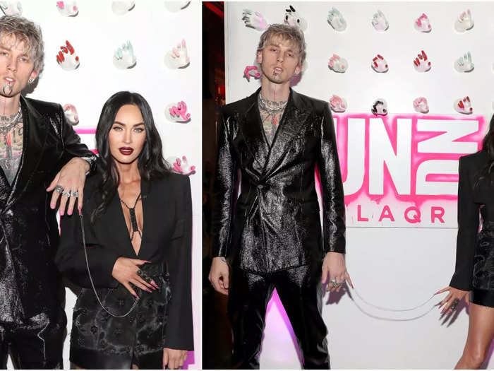 Machine Gun Kelly and Megan Fox attended a party chained together by their nails in December.