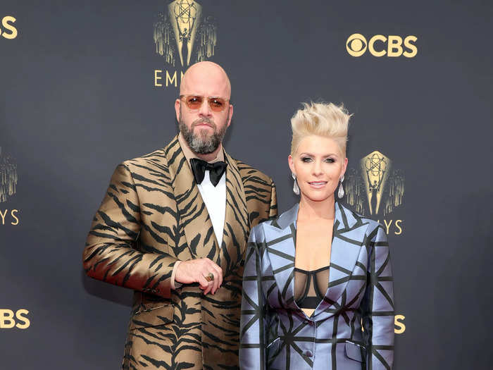 In September, "This Is Us" star Chris Sullivan and his wife, Rachel, attended the Emmys in printed suits.