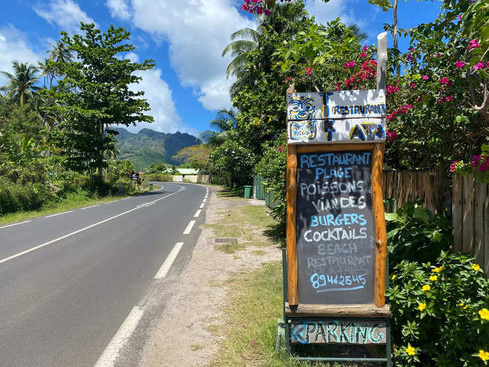 One night on Moorea, we ate off property instead of going to the hotel