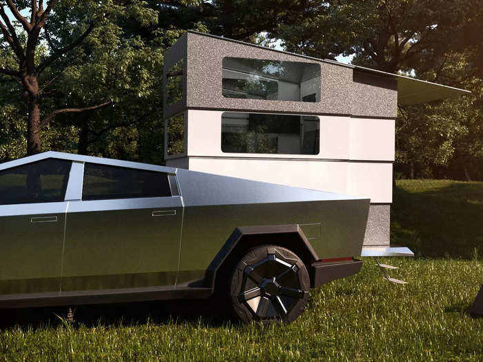 Besides Form, Stream It, a software and artificial intelligence company, has also unveiled its own Cybertruck camper attachment.