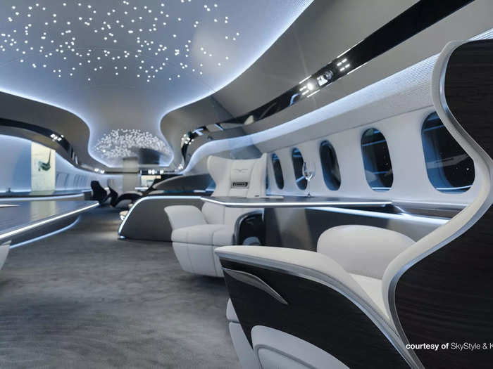 The sky-inspired Genesis concept from SkyStyle and KiPcreating for the BBJ MAX...