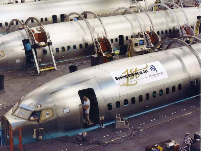 The first Boeing Business Jet concepts were imagined in 1996 by Phil Condit, president of Boeing, and Jack Welch, chairman and CEO of General Electric as a joint venture project. Their first proposal was based on the Next-Generation 737-700 jet.