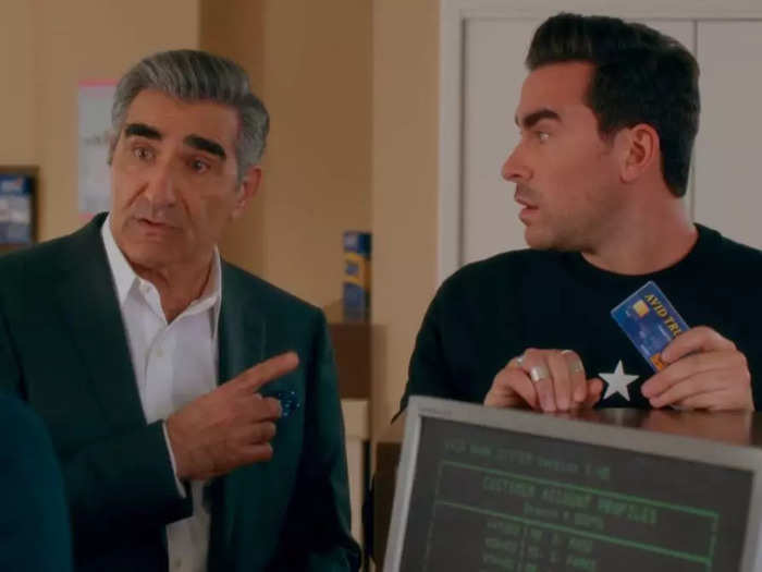 Eugene and Dan Levy played father and son Johnny and David Rose on "Schitt