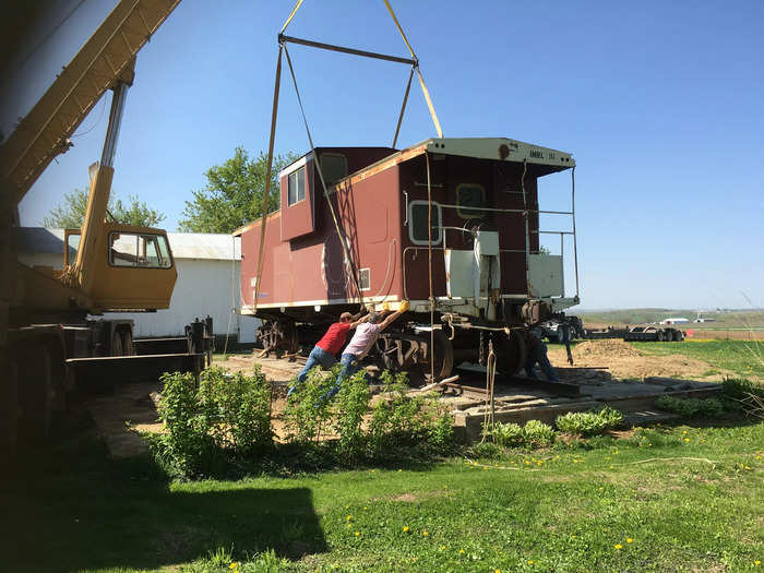 Jim transported the caboose to his home, but it was no walk in the park.