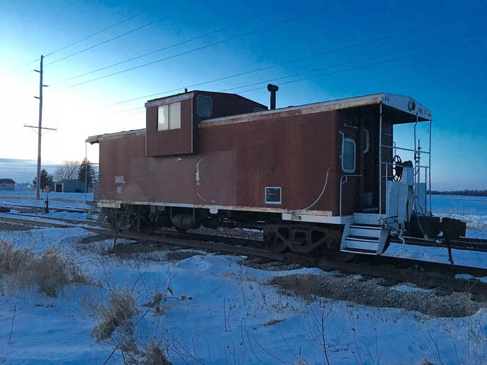 Jim Dotzenrod purchased the train caboose from a scrapyard in 2016.