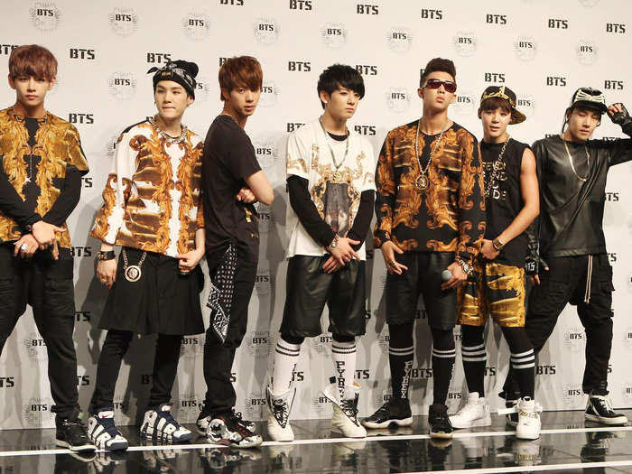 BTS wore hip-hop-inspired fashions for their 2013 debut.