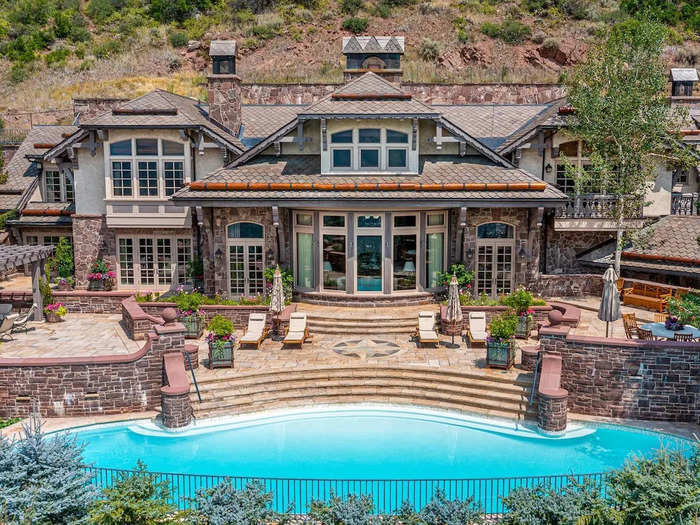 Houston took me to The Peak House Estate, the highest residence on Red Mountain. It also happens to be one of the most expensive homes currently for sale in Aspen with a listing price of $44.5 million.