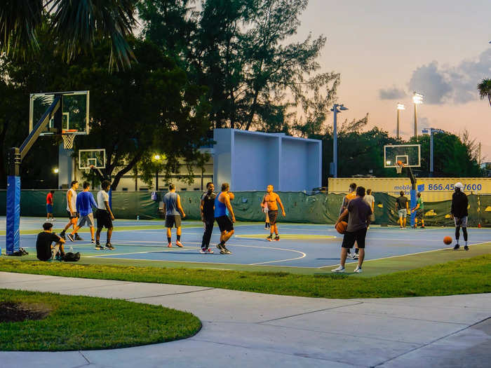 Fields and courts were full of players on a warm evening in October.