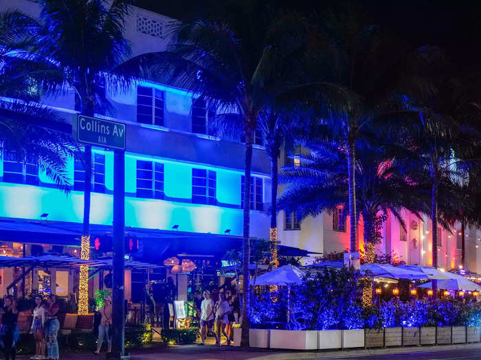 That includes Collins Avenue, which is a street full of boutiques that I thought felt just as lively as Ocean Drive did at night.