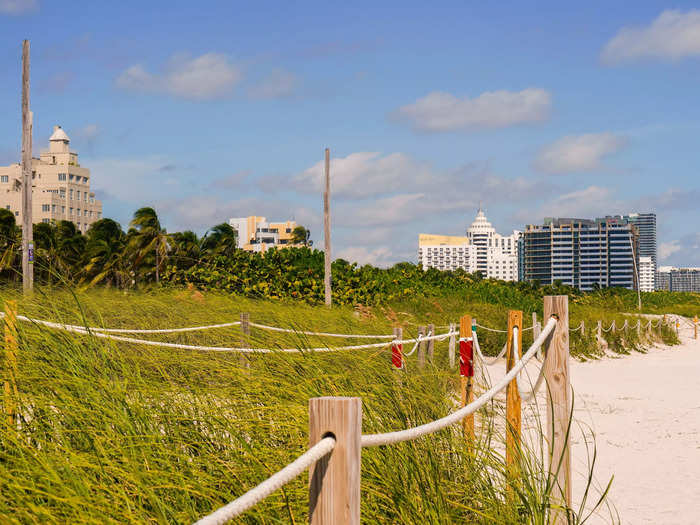 South Beach is part of Miami Beach, a nine-mile barrier island divided into three neighborhoods. South Beach is the most popular, according to the Greater Miami Convention & Visitors Bureau.