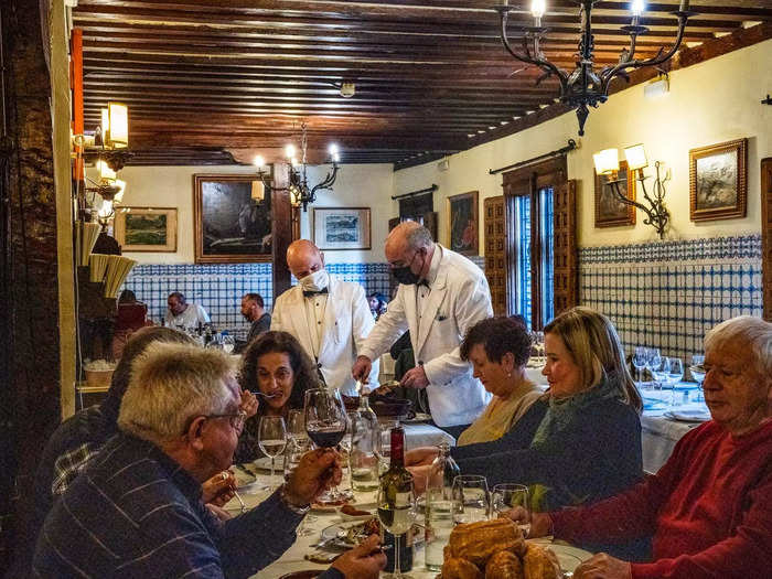 When we stepped inside the restaurant, my dining companion and I were whisked up to a second-floor table and given a menu by the bow-tied waiter.