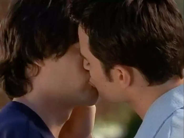 The first "passionate" kiss between two men on prime-time TV during "Dawson