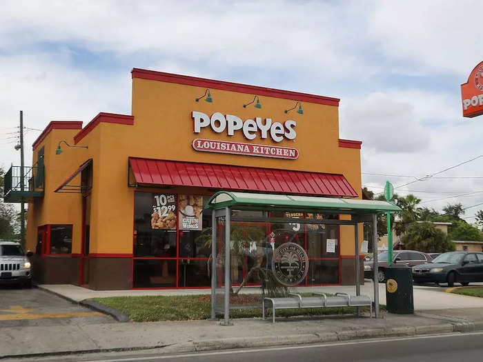 The popular fried chicken chain Popeyes launched its first restaurant in Louisiana in 1972. The franchise has 2,709 locations across the US and launched its first UK location in November.